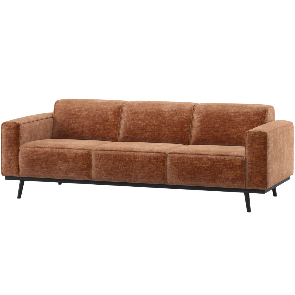 STATEMENT 3-SEATER SOFA 230 CM CHENILLE VELVET TERRA