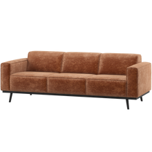 Laden Sie das Bild in den Galerie-Viewer, STATEMENT 3-SEATER SOFA 230 CM CHENILLE VELVET TERRA