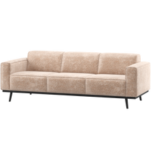 Load image into Gallery viewer, STATEMENT 3-SEATER SOFA 230 CM CHENILLE VELVET NATURAL