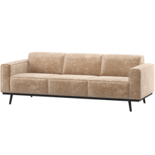 Laden Sie das Bild in den Galerie-Viewer, STATEMENT 3-SEATER SOFA 230 CM CHENILLE VELVET PEACH PINK