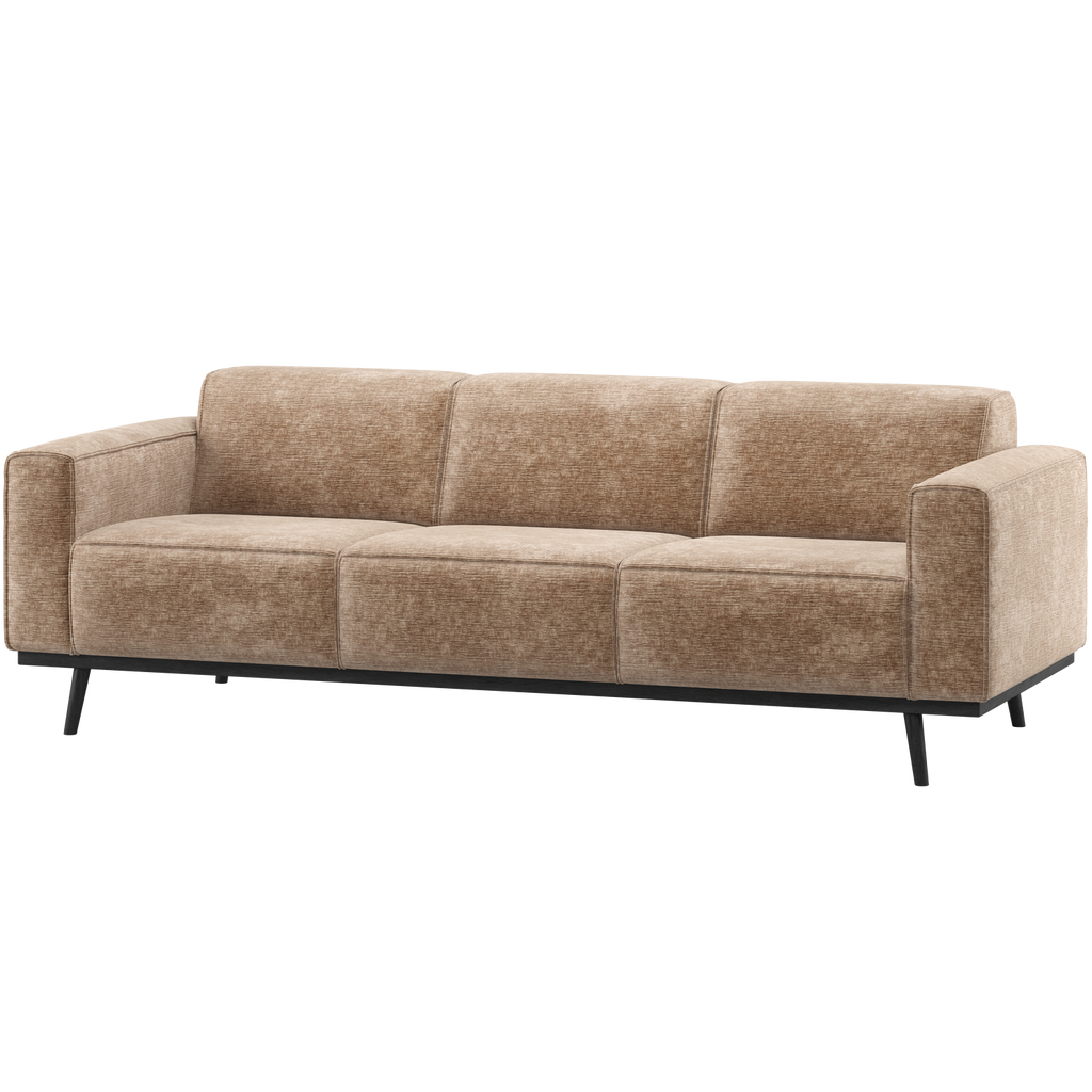 STATEMENT 3-SEATER SOFA 230 CM CHENILLE VELVET TAUPE