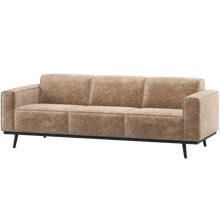 Laden Sie das Bild in den Galerie-Viewer, STATEMENT 3-SEATER SOFA 230 CM CHENILLE VELVET TAUPE