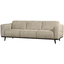 Laden Sie das Bild in den Galerie-Viewer, STATEMENT 3-SEATER SOFA 230 CM STRUCTURE VELVET WHEATFIELD