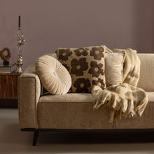 Laden Sie das Bild in den Galerie-Viewer, STATEMENT 3-SEATER SOFA 230 CM STRUCTURE VELVET WHEATFIELD
