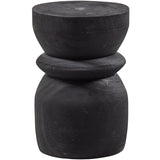 Bikkel stool wood black 40xø28cm