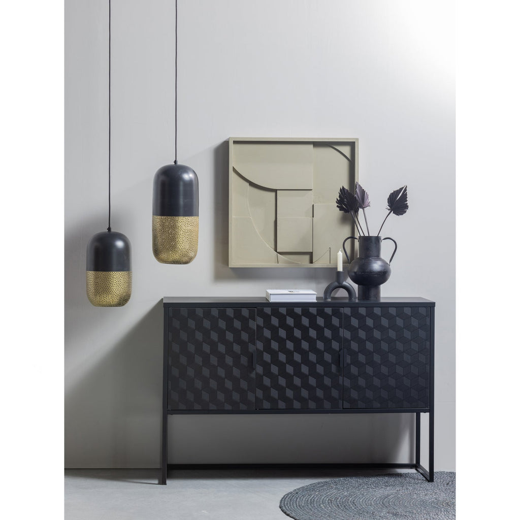 TIRSA HANGING LAMP 46 CM METAL BLACK/BRASS