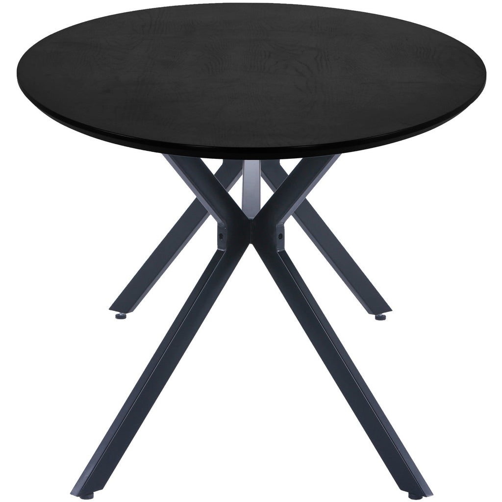 BRUNO DINING TABLE OVAL MDF BLACK 220x100CM
