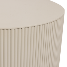 Load image into Gallery viewer, SANNE SIDE TABLE ROUND MDF ANTIQUE BEIGE