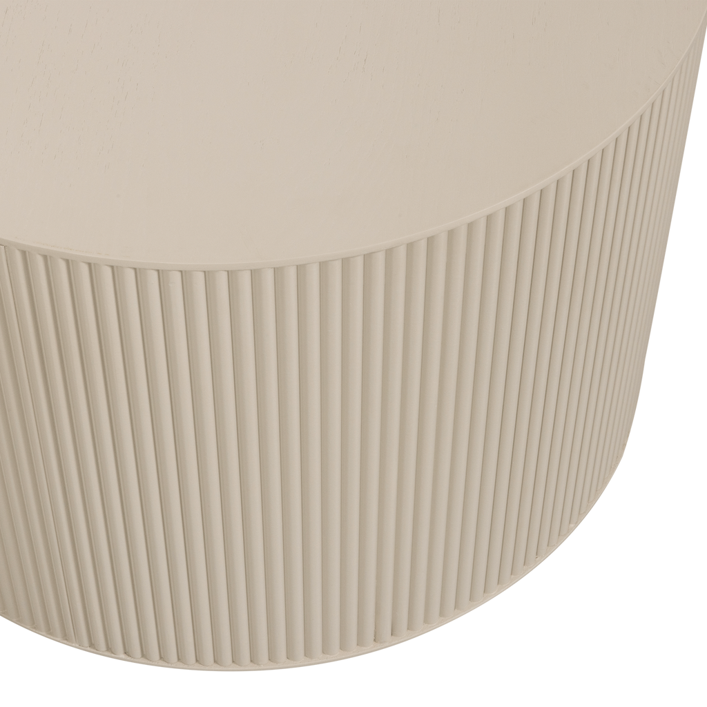 SANNE SIDE TABLE ROUND MDF ANTIQUE BEIGE