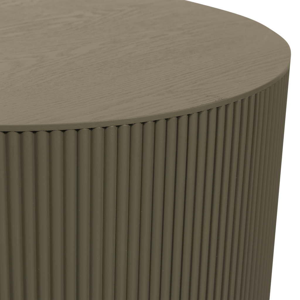 SANNE SIDE TABLE ROUND MDF MILITARY GREEN