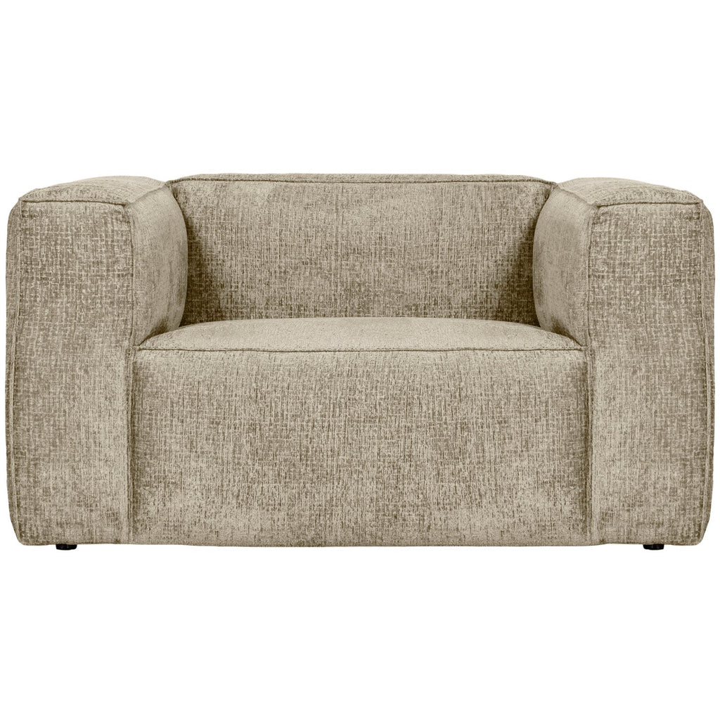 BEAN ARMCHAIR STRUCTURE VELVET BUTTERMILK
