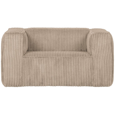 BEAN ARMCHAIR RIB FABRIC TRAVERTIN