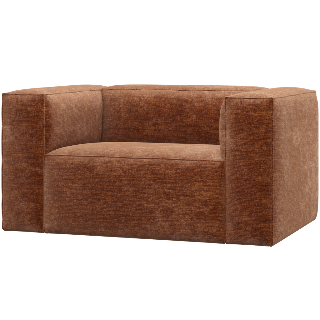 BEAN ARMCHAIR CHENILLE VELVET TERRA