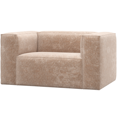 BEAN ARMCHAIR CHENILLE VELVET NATURAL