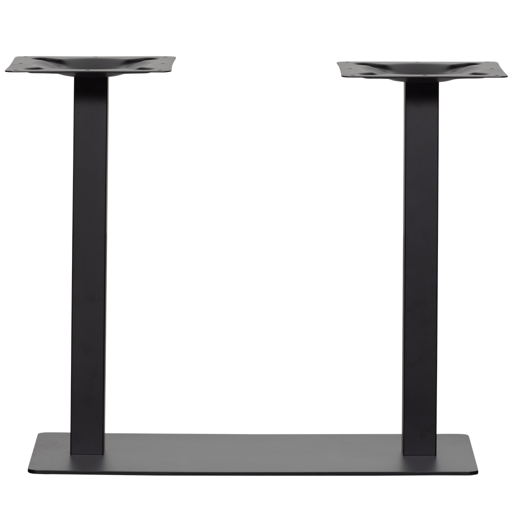 BISTRO DOUBLE SQUARE TUBE LEG METAL MATT BLACK 72x80x40CM