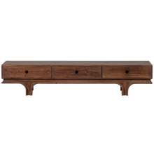 Laden Sie das Bild in den Galerie-Viewer, STAES TV UNIT 3 DRAWERS MANGO WOOD WALNUT