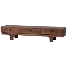 Laden Sie das Bild in den Galerie-Viewer, STAES TV UNIT 3 DRAWERS MANGO WOOD WALNUT