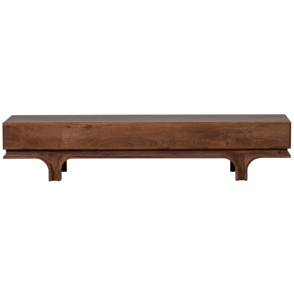 STAES TV UNIT 3 DRAWERS MANGO WOOD WALNUT