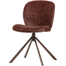Cargar imagen en el visor de la galería, FEMKE DINING CHAIR CHENILLE BROWN