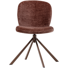 Cargar imagen en el visor de la galería, FEMKE DINING CHAIR CHENILLE BROWN