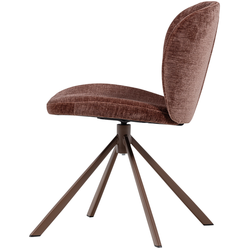 FEMKE DINING CHAIR CHENILLE BROWN