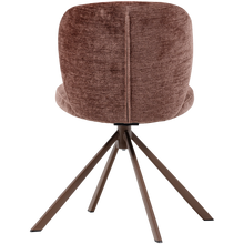 Cargar imagen en el visor de la galería, FEMKE DINING CHAIR CHENILLE BROWN