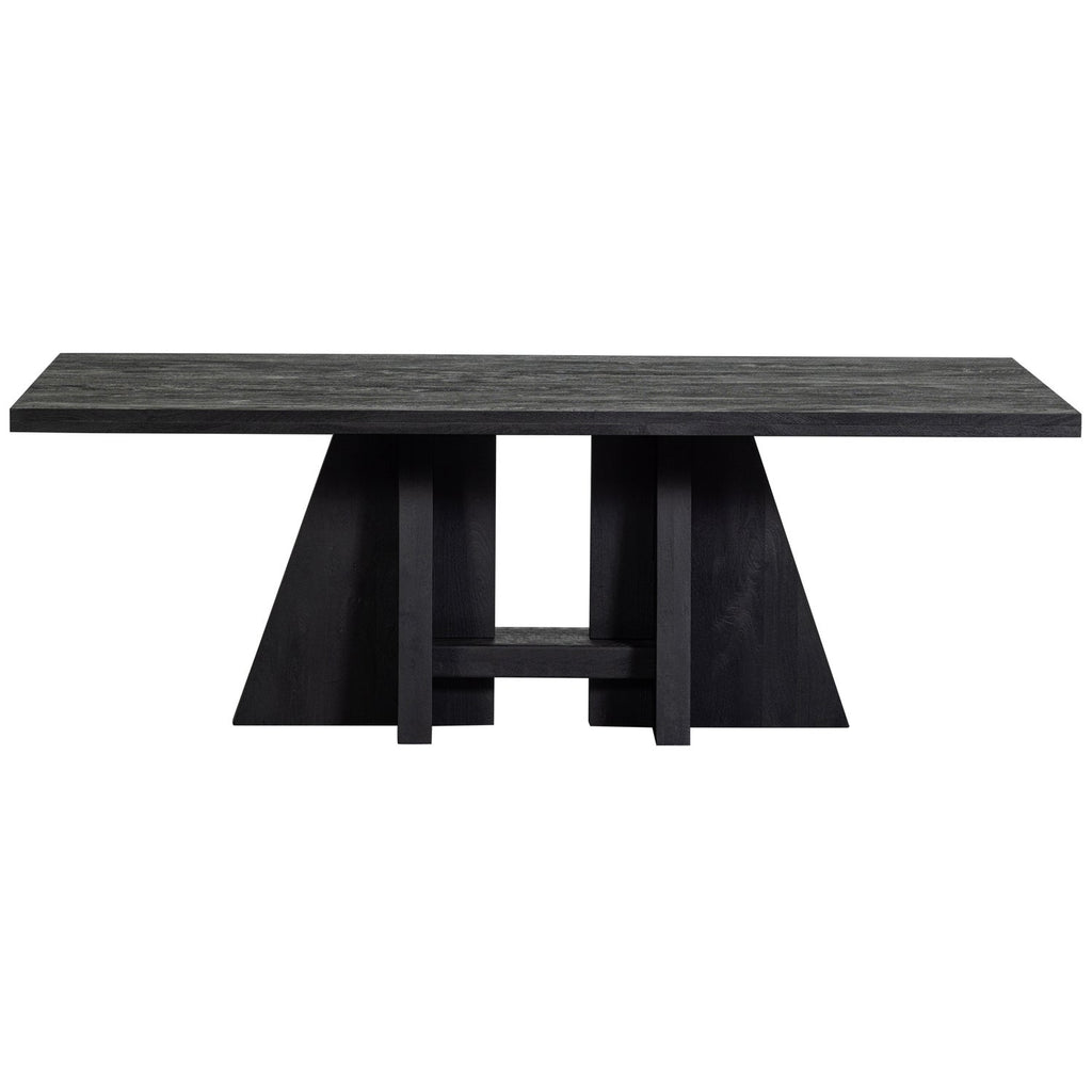 KEAN DINING TABLE WITH CENTRE LEG MANGO WOOD BLACK 220x100CM