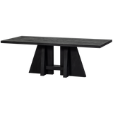 KEAN DINING TABLE WITH CENTRE LEG MANGO WOOD BLACK 220x100CM