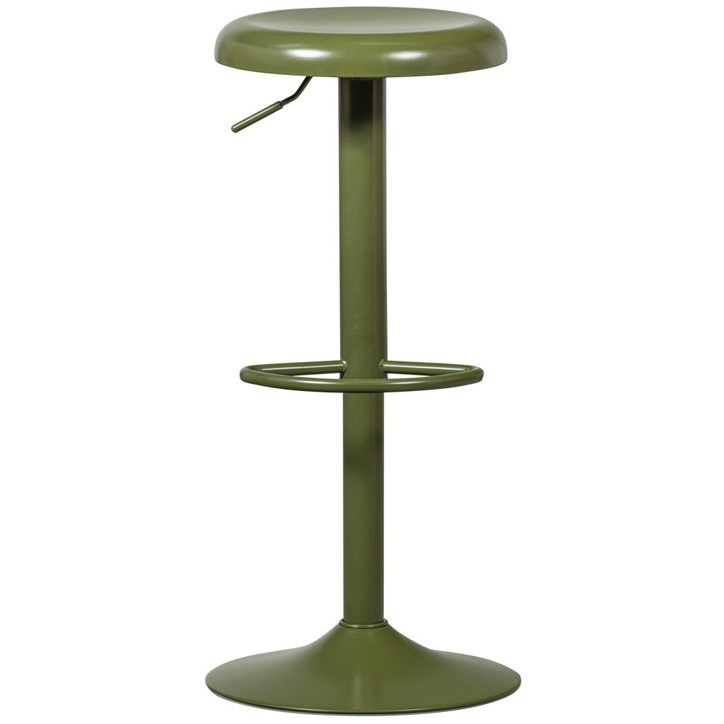 ISAAC BAR STOOL METAL WARM GREEN
