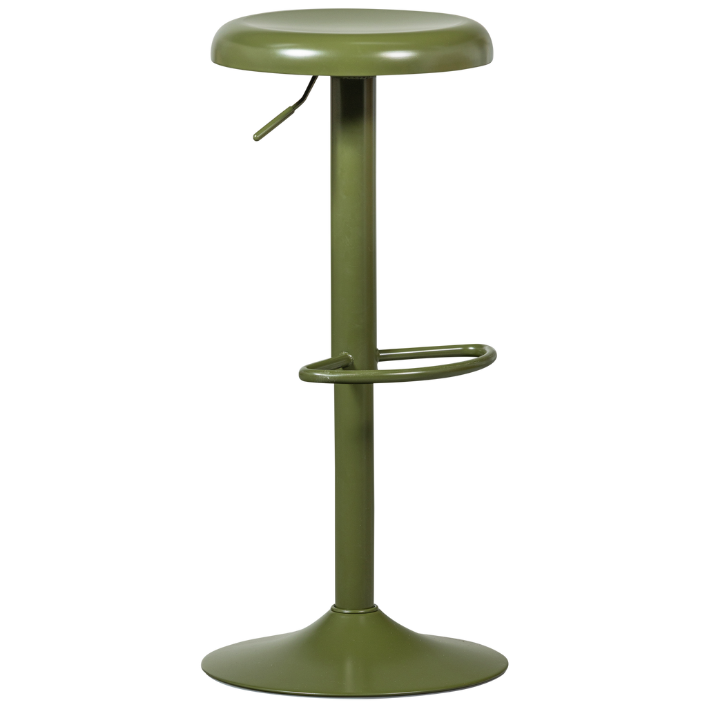 ISAAC BAR STOOL METAL WARM GREEN
