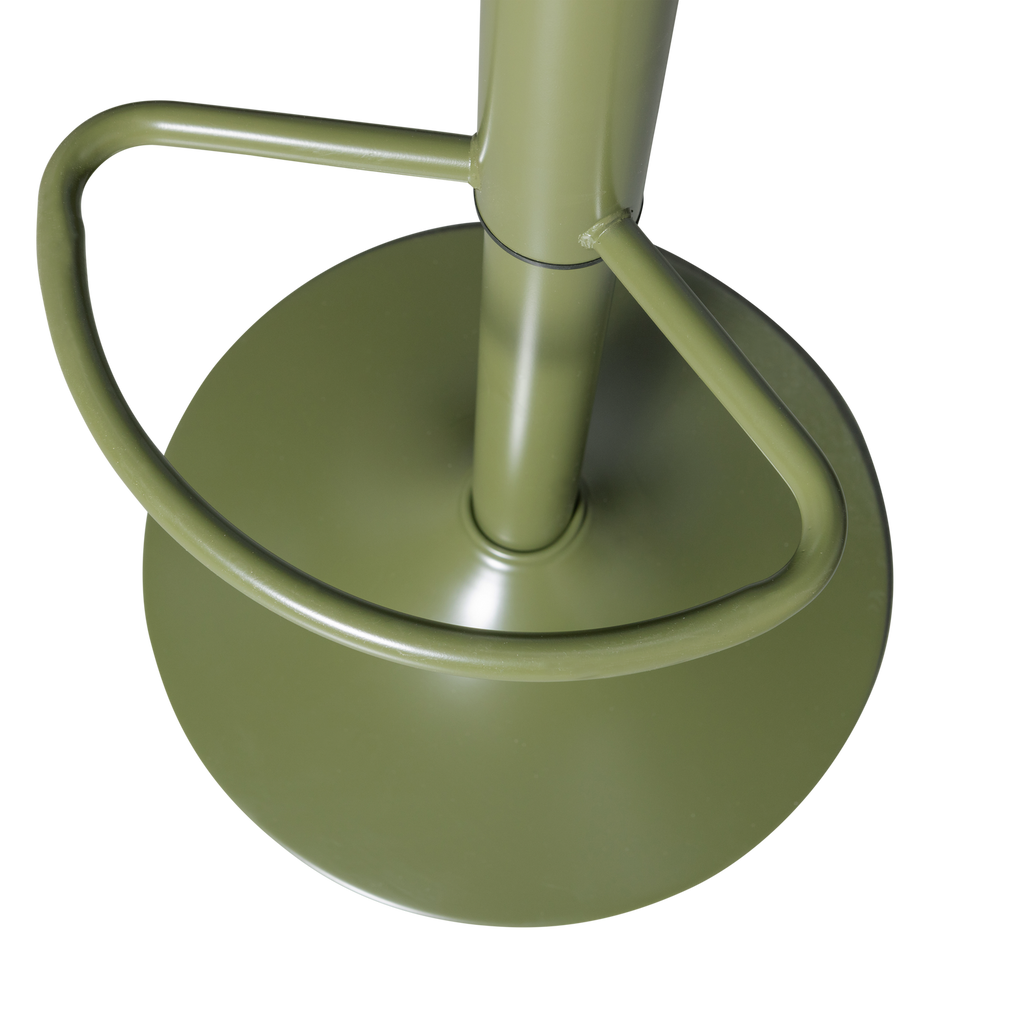ISAAC BAR STOOL METAL WARM GREEN