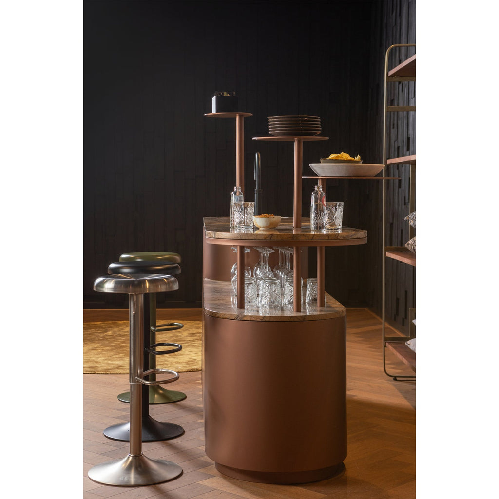 ISAAC BAR STOOL METAL WARM GREEN