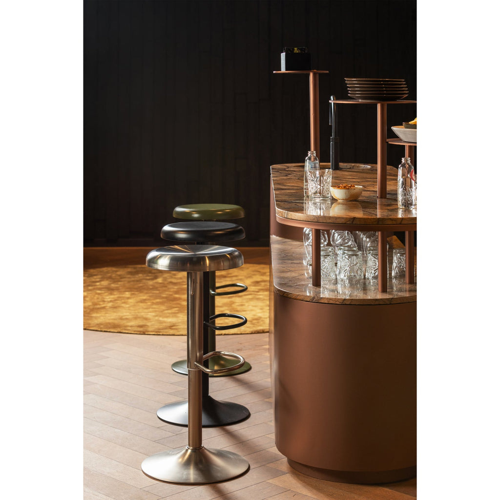 ISAAC BAR STOOL METAL WARM GREEN