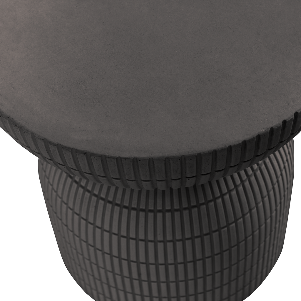 SAMSON COFFEE TABLE CONCRETE LOOK COFFEE 44xO37CM