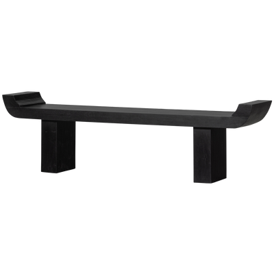 LOX BENCH WITH RAISED EDGES MANGO WOOD BLACK