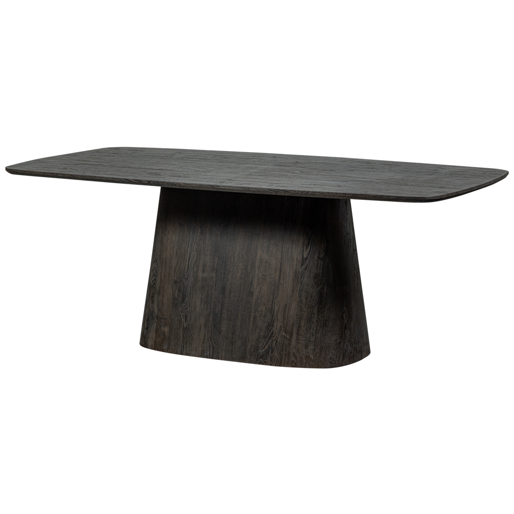 LEAH DINING TABLE MDF DARK BROWN 200x105CM