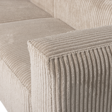 Load image into Gallery viewer, BEAN CHAISE LONGUE SOFA LEFT RIB FABRIC TRAVERTIN