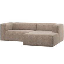 Laden Sie das Bild in den Galerie-Viewer, BEAN CHAISE LONGUE SOFA RIGHT LIGHT BROWN MELANGE
