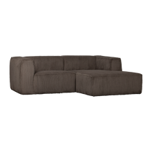 Laden Sie das Bild in den Galerie-Viewer, BEAN CHAISE LONGUE SOFA RIGHT RIB FABRIC MUD