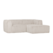 Load image into Gallery viewer, BEAN CHAISE LONGUE SOFA RIGHT RIB FABRIC NATURAL