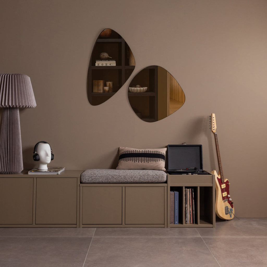 TURNER STORAGE BENCH PINE MUD WITH SEATCUSHION KHAKI [fsc]