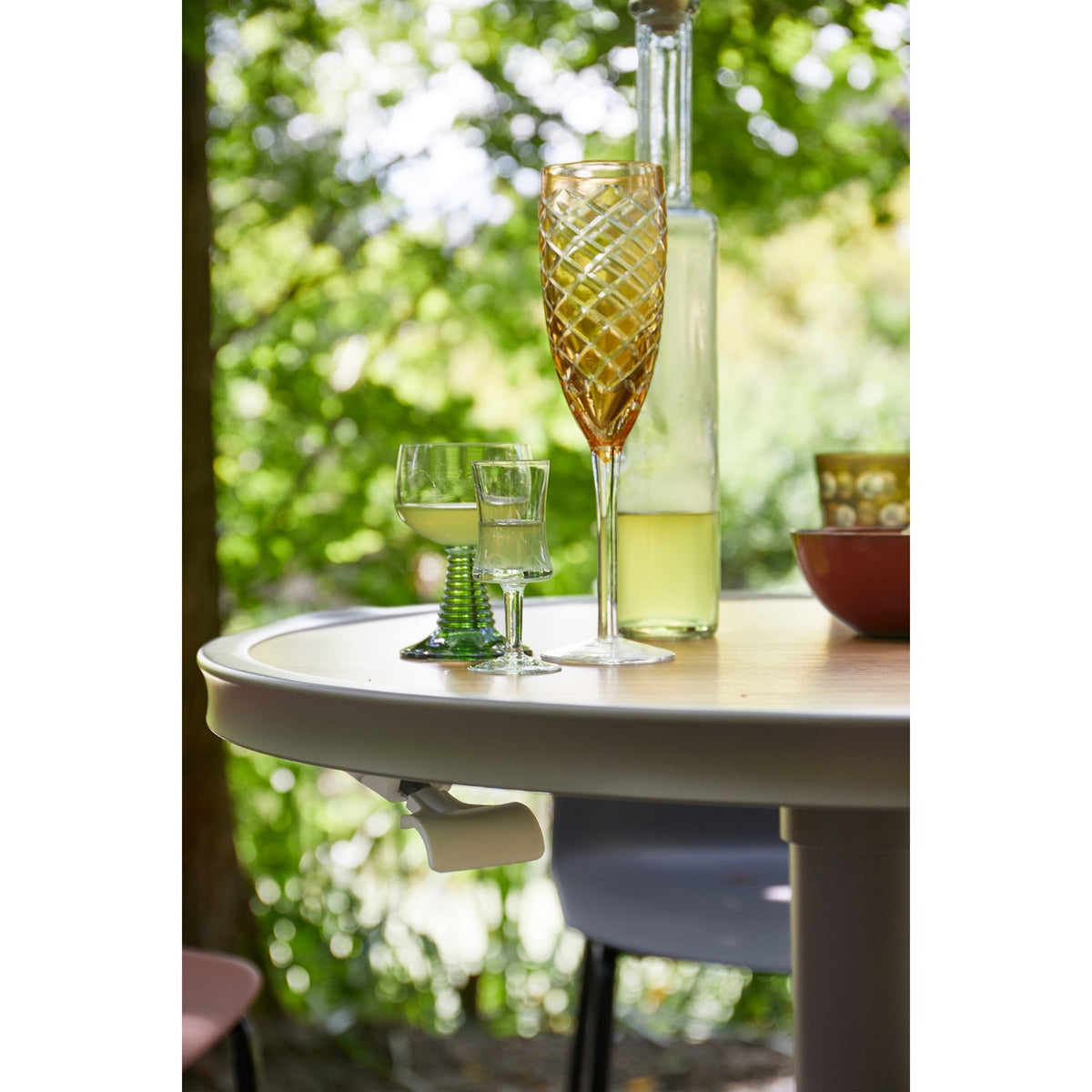 JEPPE HEIGHT ADJUSTABLE BAR TABLE GARDEN ALUMINUM BROWN/GREY