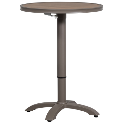 JEPPE HEIGHT ADJUSTABLE BAR TABLE GARDEN ALUMINUM BROWN/GREY