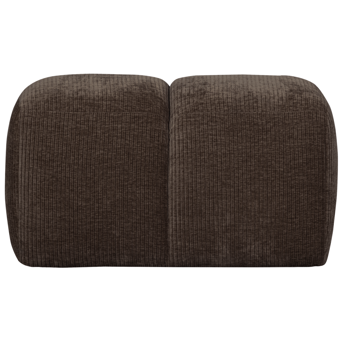 MOJO POUF WOVEN RIB FABRIC BROWN