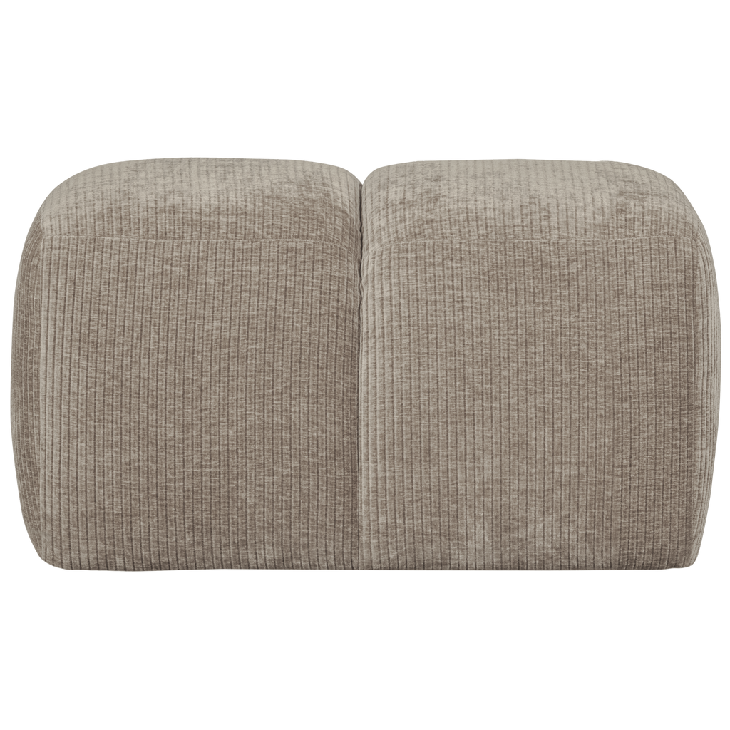 MOJO POUF WOVEN RIB FABRIC DARK SAND