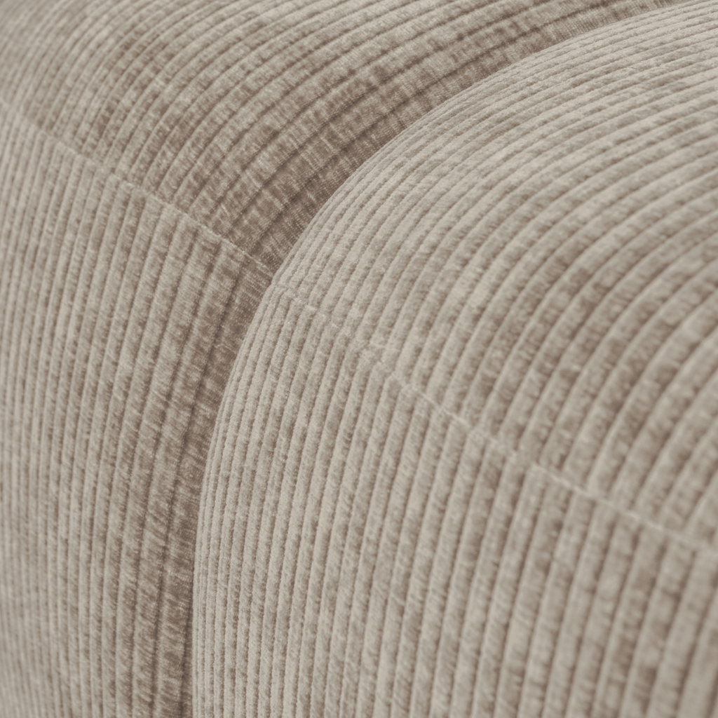 MOJO POUF WOVEN RIB FABRIC DARK SAND