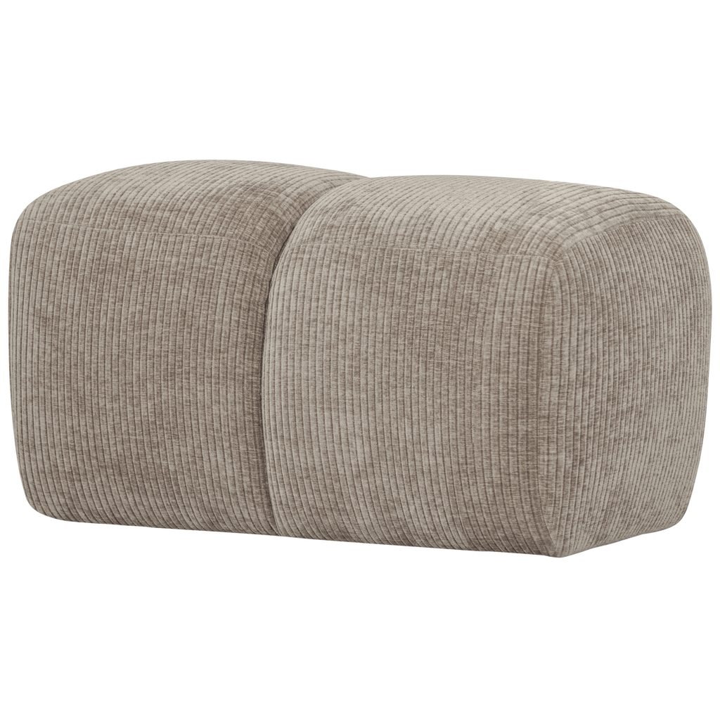 MOJO POUF WOVEN RIB FABRIC DARK SAND