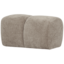 Laden Sie das Bild in den Galerie-Viewer, MOJO POUF WOVEN RIB FABRIC DARK SAND