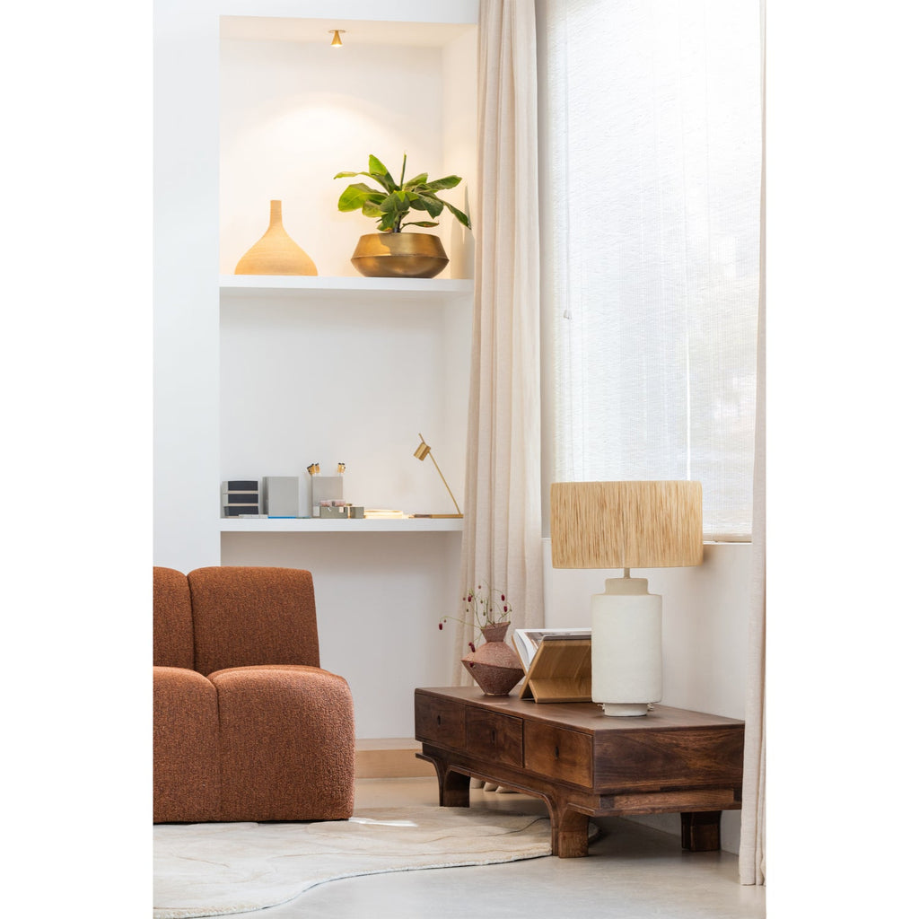 STAES TV UNIT 3 DRAWERS MANGO WOOD WALNUT