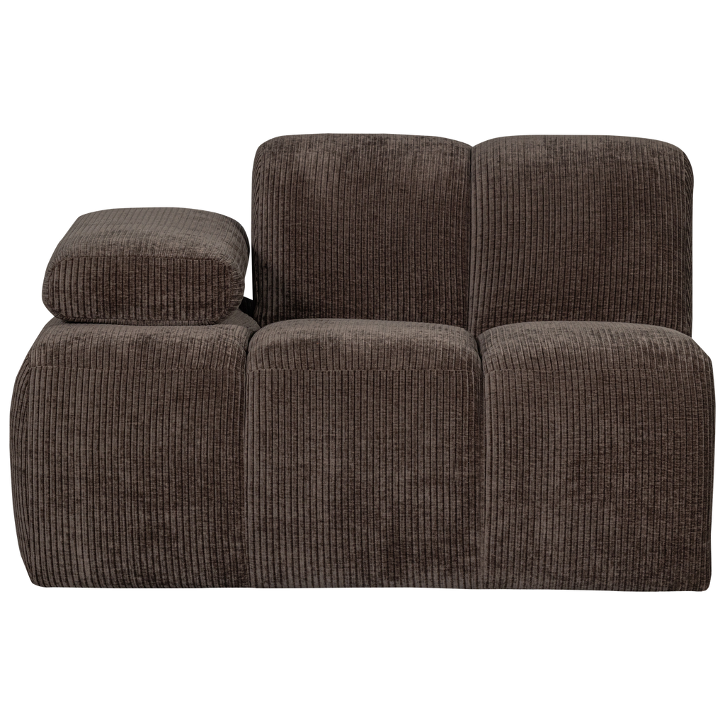 MOJO 1-SEATER ELEMENT ARM LEFT RIB FABRIC BROWN